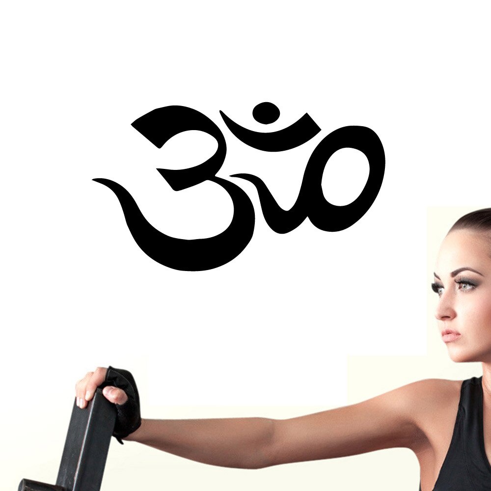 Nhãn dán tường vinyl họa tiết thiền phong cách Phật Giáo có thể tháo rời để tập yoga trang trí nội thất phòng ngủ