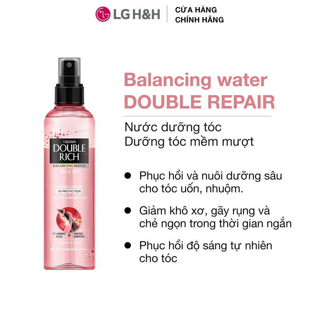 Nước dưỡng tóc chăm sóc hư tổn Double Rich BW Double Repair 120ml/250ml