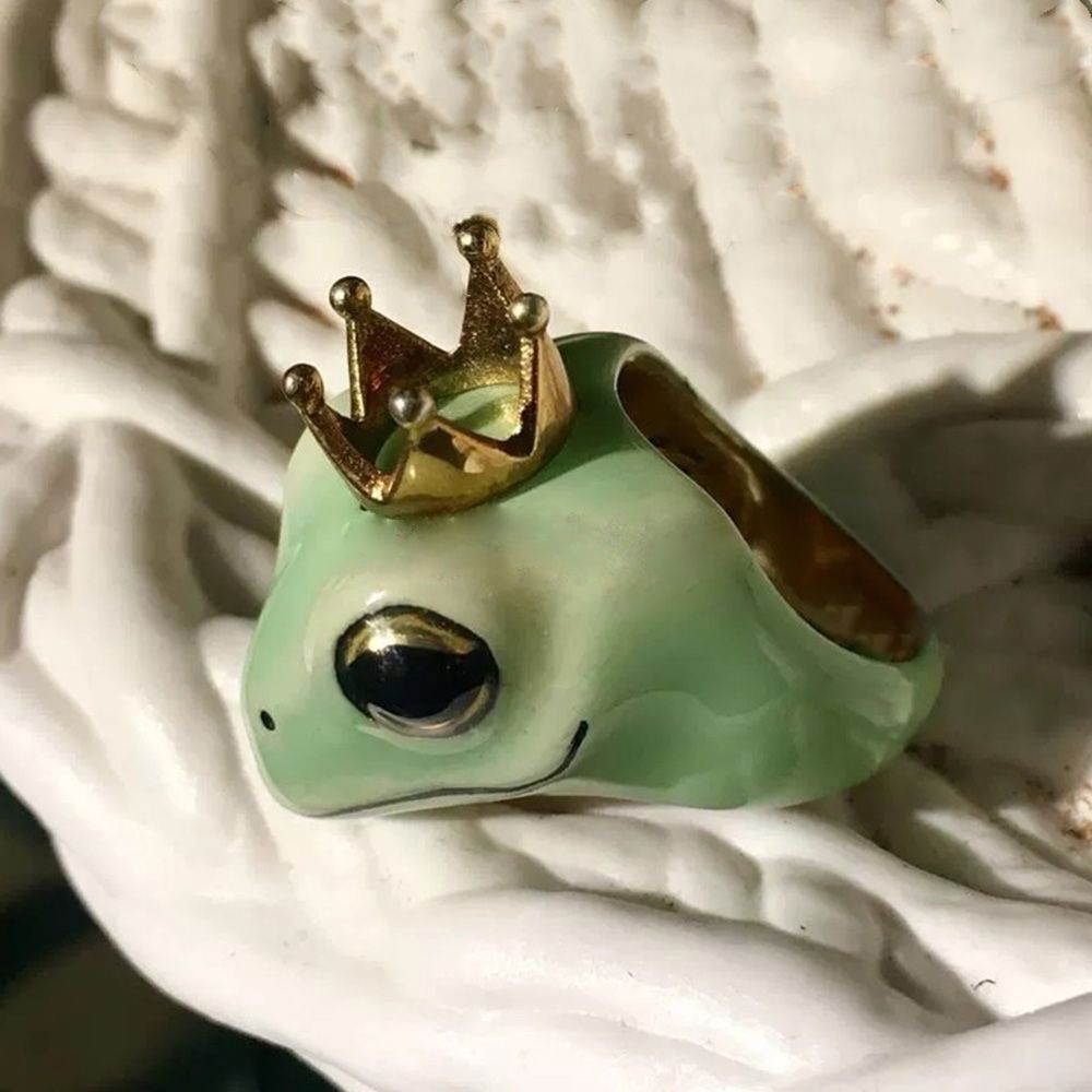 Nhẫn thời trang phối hình chú ếch dễ thương