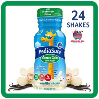 [thùng 24 chai] Sữa Pediasure 237ml chất sơ vị vani
