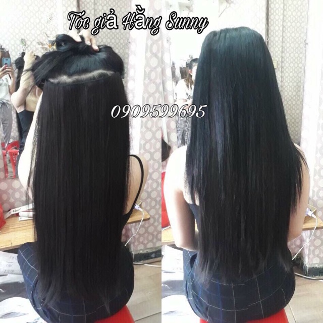 Tóc giả Kẹp thẳng Suôn - nặng 200gam- hình thật
