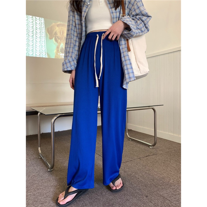 Quần XIAOZHAINV dài lưng cao ống rộng thời trang cho nữ có 6 màu để lựa chọn