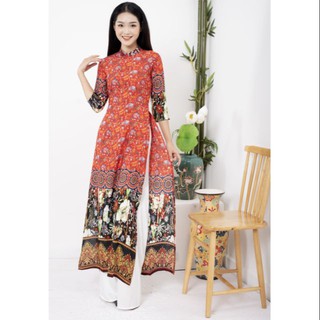 Áo dài đẹp ⚡FREESHIP⚡Áo dài thổ cẩm cao cấp