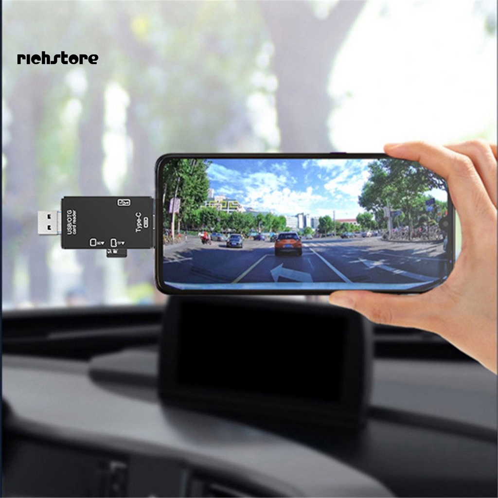 Đầu Đọc Thẻ Nhớ USB 2.0 Type-c Micro-SD TF Đa Năng 3 Trong 1 | BigBuy360 - bigbuy360.vn