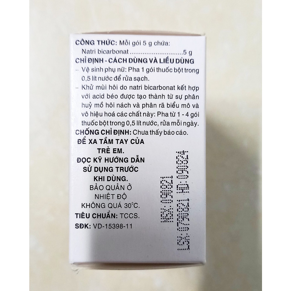 Muối rửa phụ khoa Nabifa hộp 10 gói ,Muối rửa vệ sinh phụ nữ,tạo kiềm âm đạo- pharmedic