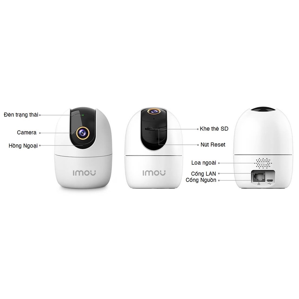 Camera Wifi IMOU A22EP 2.0MP, Full HD 1080P, Xoay 360 Độ - Đàm Thoại 2 Chiều, Phát Hiện Chuyển Động - BH 2 Năm