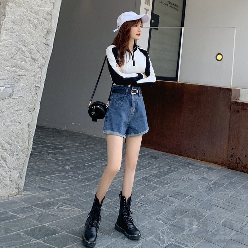 Quần short jean rách daduhey dáng ôm plus size thời trang mùa hè cho nữ