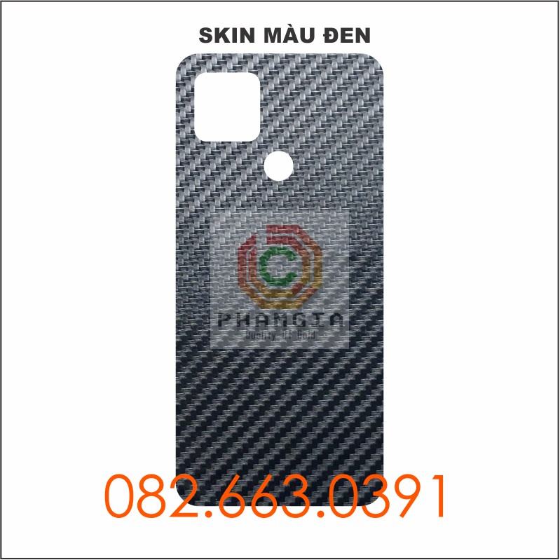 Miếng dán mặt lưng skin carbon Oppo A15 / A15S