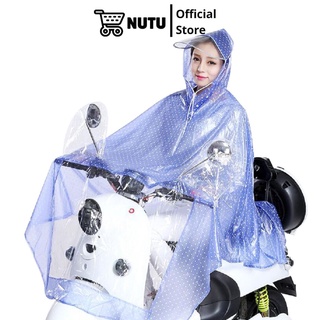 Áo Mưa Trong 2 Đầu Chấm Bi Có Kính + Tai Bao Gương