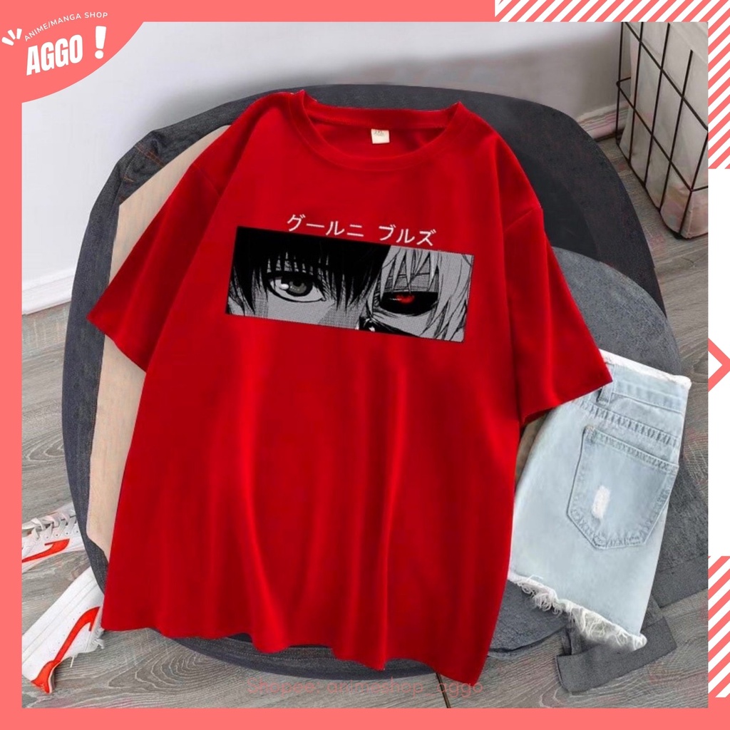 Áo Thun Tay Lửng Anime Tokyo Ghoul Kaneki Ken Nam Nữ Đủ Size Cực Đẹp