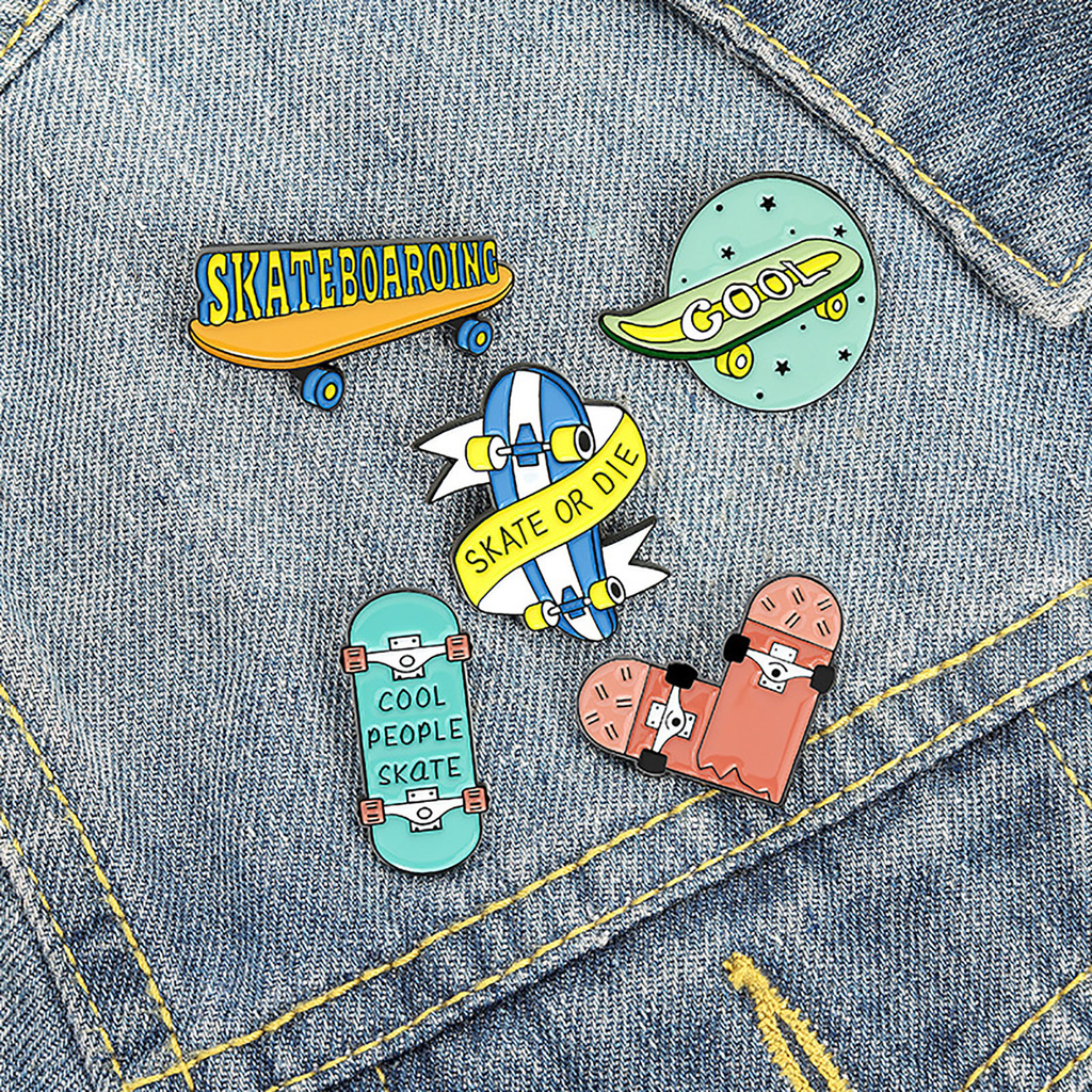 Ghim Cài Áo Hình Ván Trượt Patin Phong Cách Độc Đáo Cá Tính