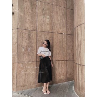 Set áo phối chân váy xếp ly