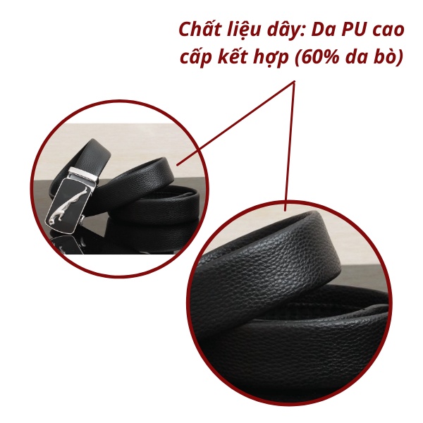 Thắt lưng, dây nịt nam da mặt hổ cá tính, độc lạ khóa tự động siêu bền tiện lợi đi làm đi chơi