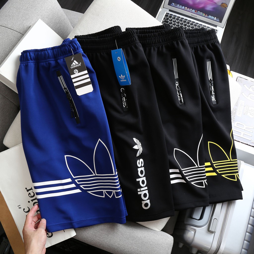 Quần short thun nam lưng thun bigsize màu đen - 80-140kg