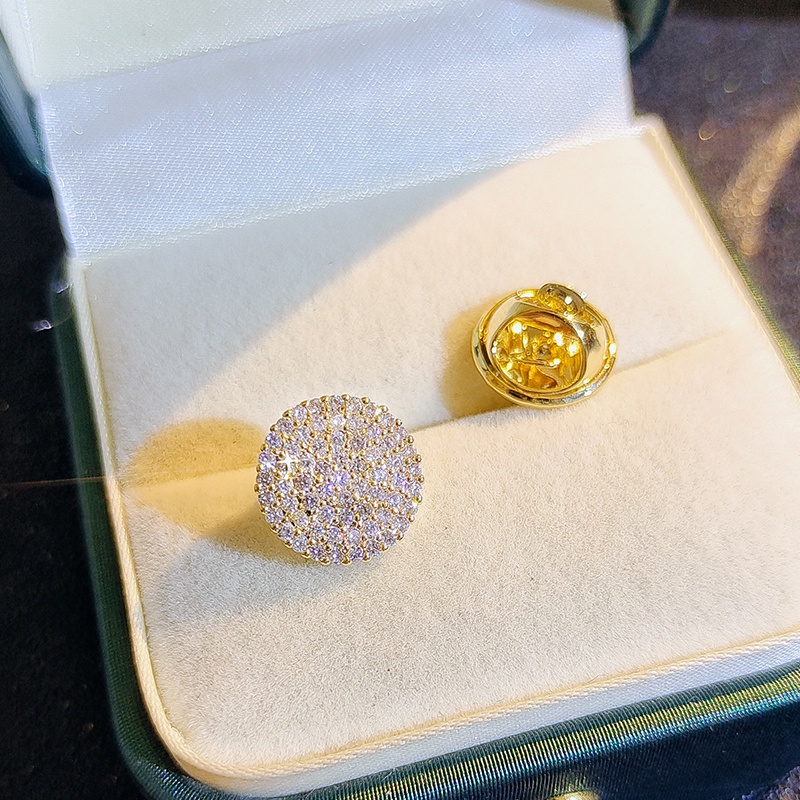 Ghim cài cổ áo chữ V JIUDUOLAN đính đá zircon nhân tạo thời trang sang trọng cao cấp cho nữ