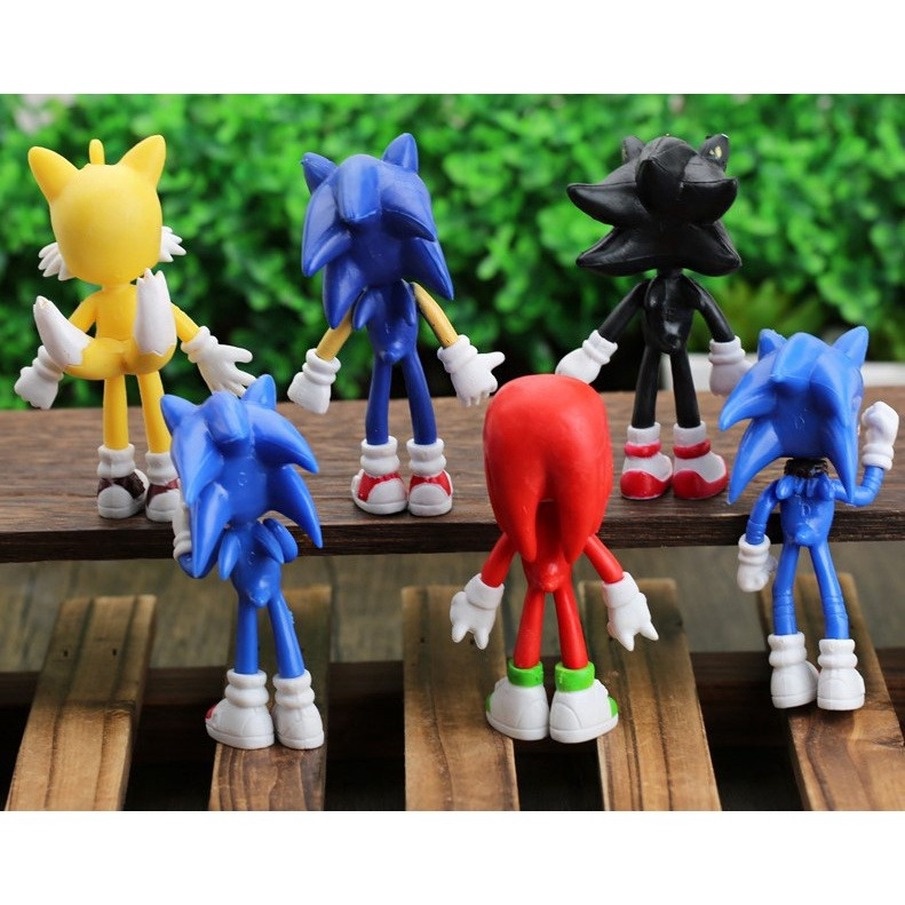 Bộ 6 Đồ trang trí Sonic Trang Trí Bàn Làm Việc Mô hình đồ chơi