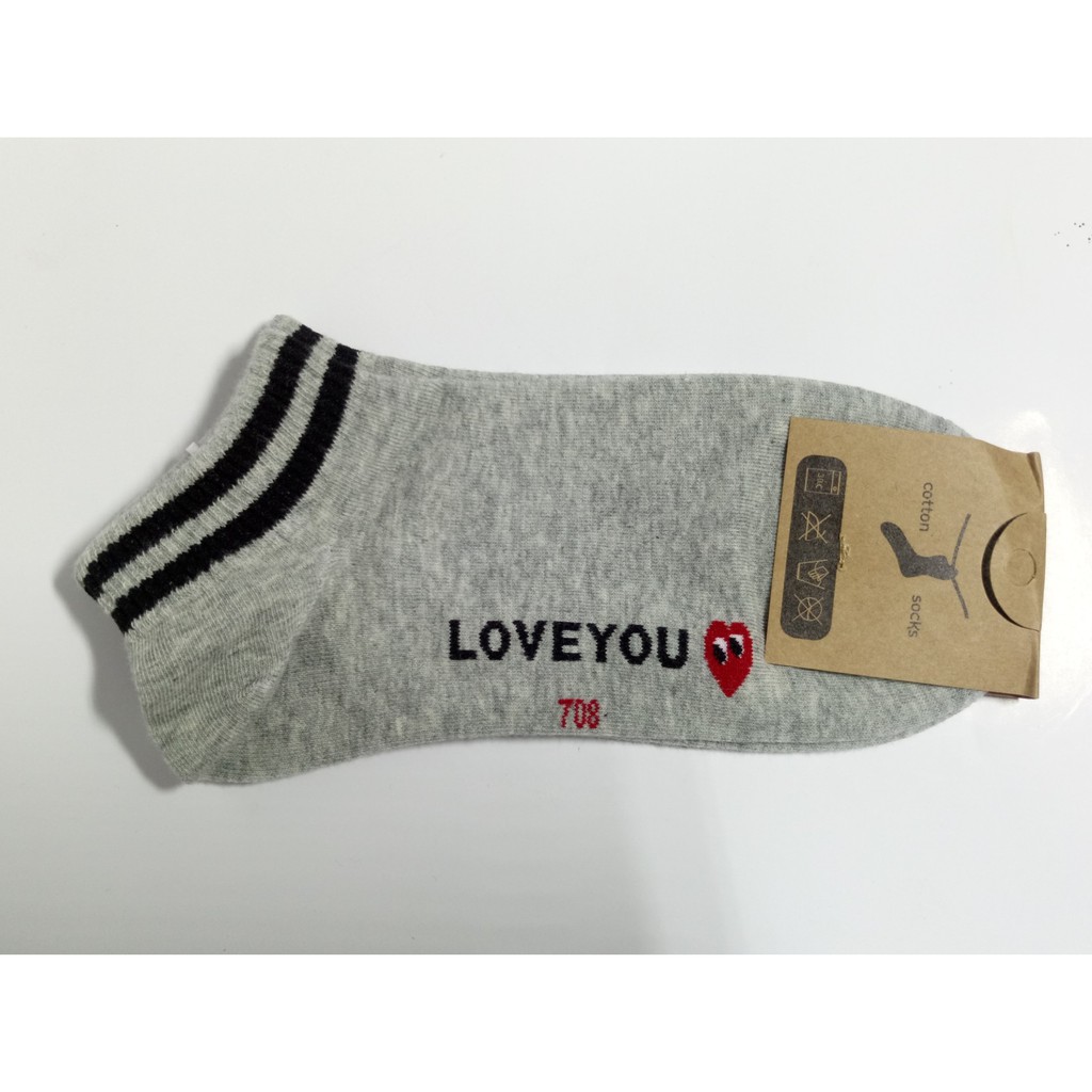 COMBO 5 Đôi Vớ ( Tất ) Sọc Love You HÀN QUỐC - Vớ Cổ Thấp