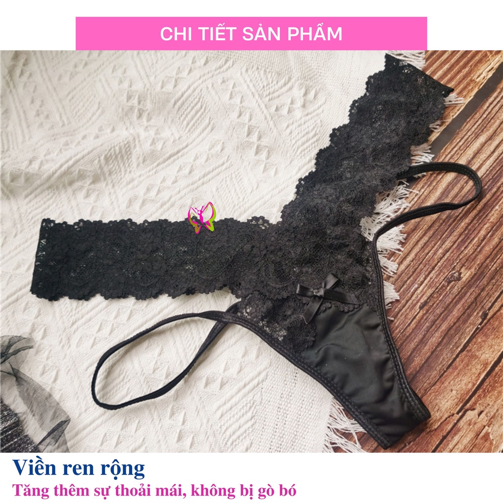 Quần lót lọt khe nữ ren lưng chữ V, trẻ trung, thoải mái, thoát mát (MS 03090) Anna Shop