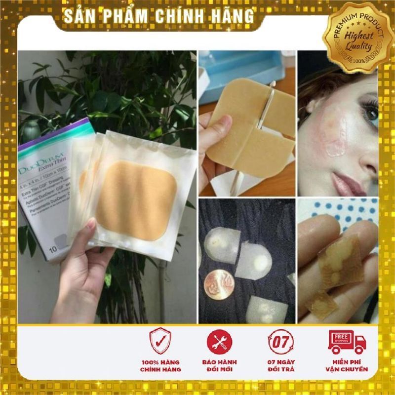 [HÀNG CHÍNH HÃNG] Miếng dán mụn, vết thương, phỏng bô, loét...đa năng Duoderm 5x10cm
