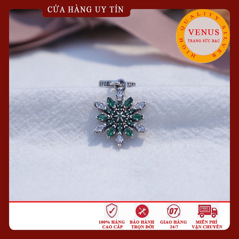 [Charm bạc 925 cao cấp] Charm treo bông tuyết- Mã sản phẩm VENUSBT