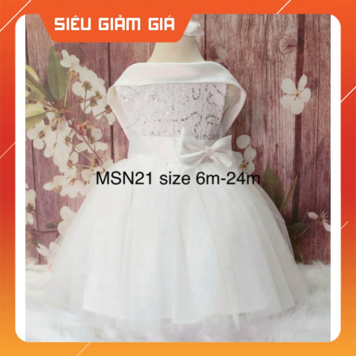 Đầm Công Chúa Cho Bé Gái Dáng Xòe Đi Tiệc Từ 6-24 Tháng, Chất Ren Mềm Mại, Kiểu Dáng Dễ Thương