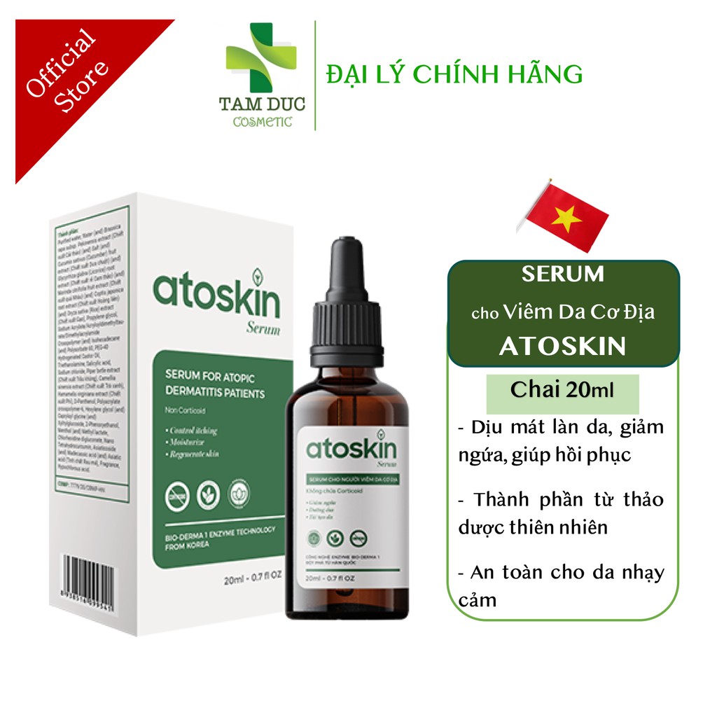 ATOSKIN SERUM [Chai 20ml] - Serum atoskin dành cho người viêm da cơ địa [atokin]