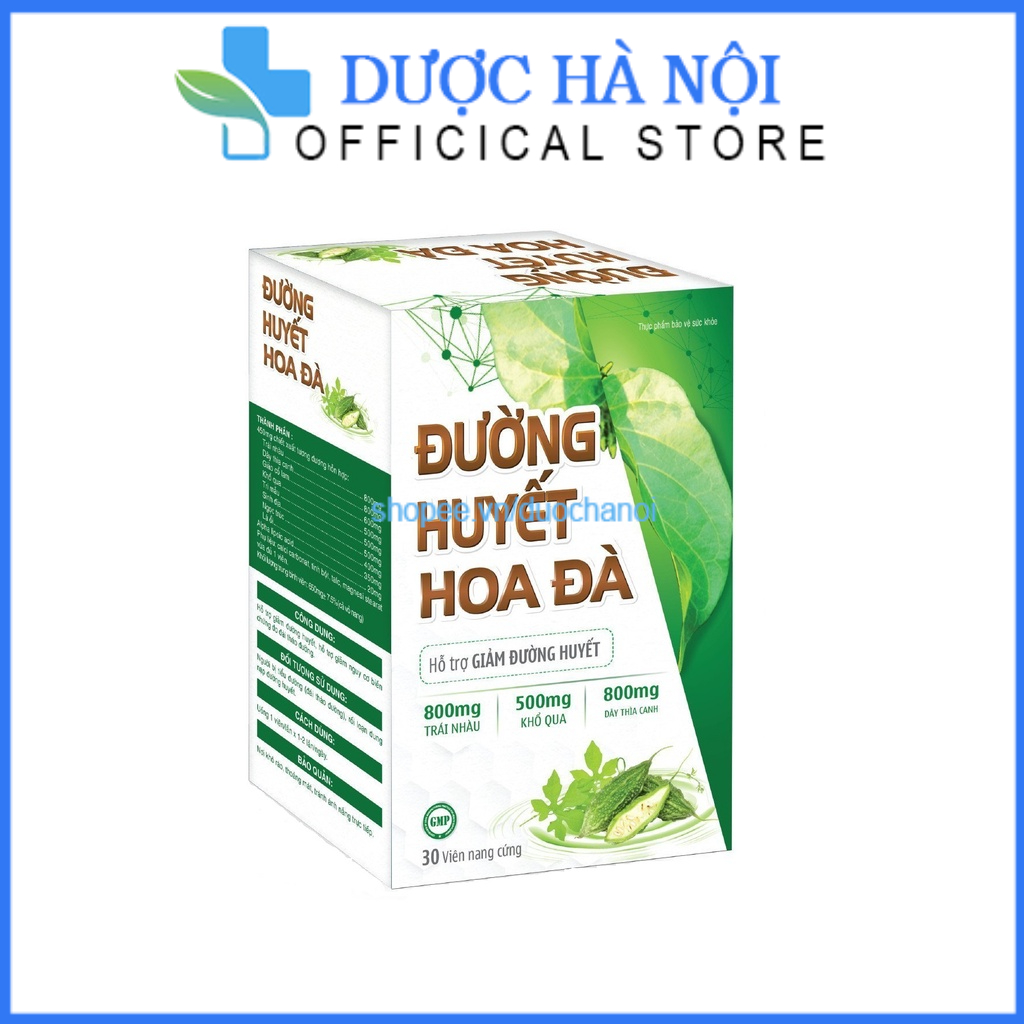 Viên uống đường huyết hoa đà , giảm đường huyết và giảm nguy cơ biến chứng tiểu đường hộp 30 viên