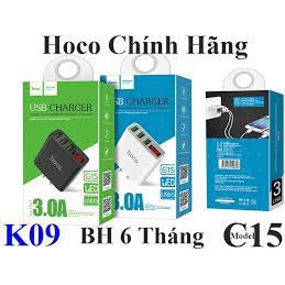 CÓC SẠC HOCO C15 LED 3.4A ( 3 CỔNG USB )