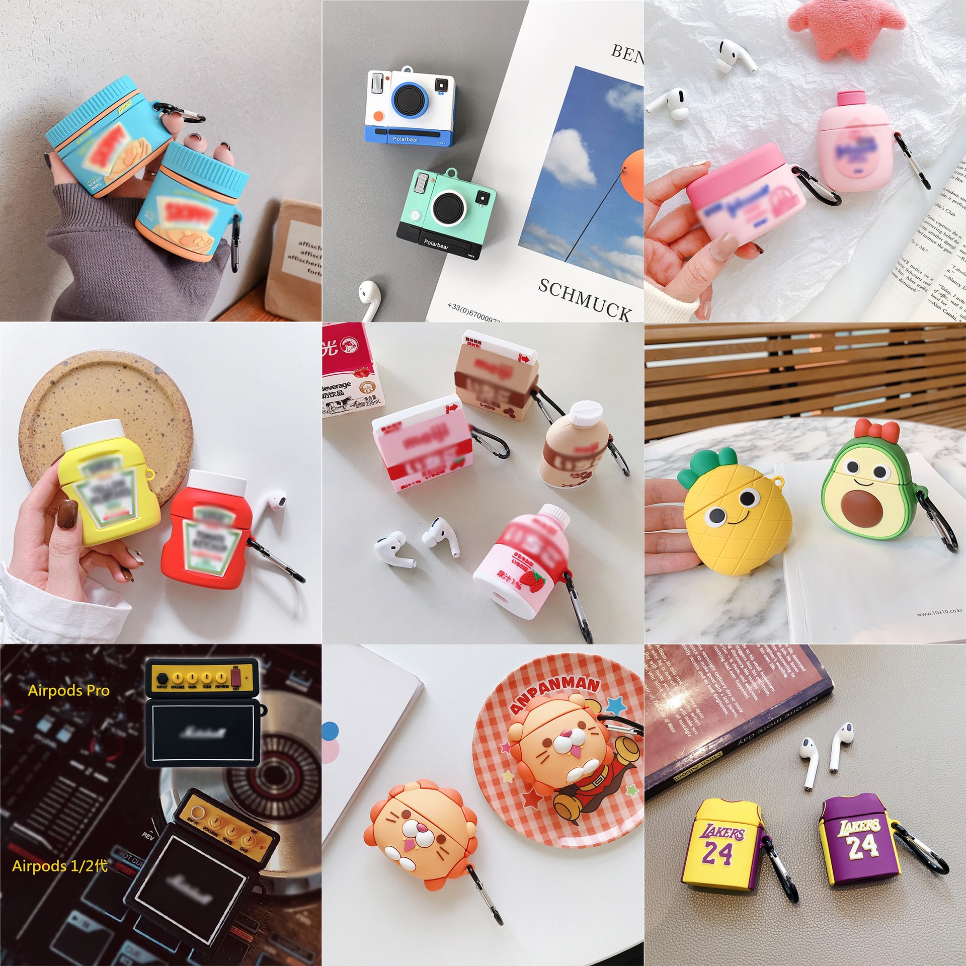 Vỏ Bảo Vệ Tai Nghe Airpods Thế Hệ 1&2 Siêu Đáng Yêu Bằng Sillicone Dẻo