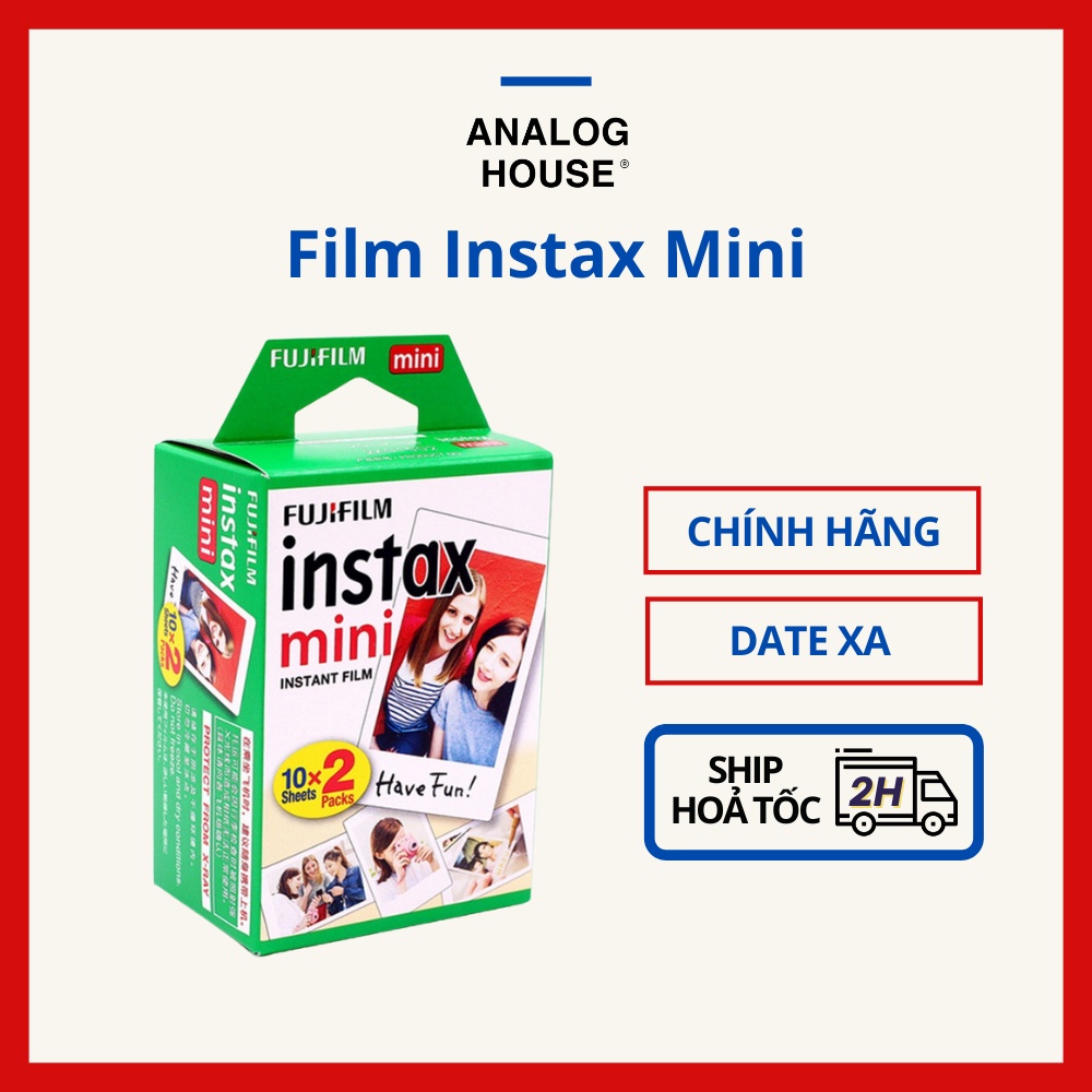 INSTAX MINI FILM - Giấy in ảnh cho máy chụp lấy liền Instax Mini - Viền trắng - Hàng chính hãng date 2024