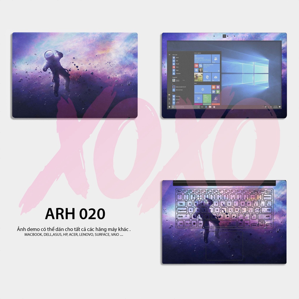 Miếng Dán Skin Laptop Mẫu Phi Hành Gia - Decal Dán có cho Dell, Hp, Asus, Lenovo, Acer, MSI, Surface,Vaio, Macbook