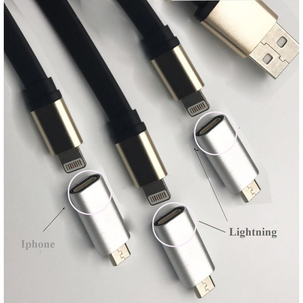 Bộ 3 đầu chuyển đổi từ Lightning sang Micro usb tiện lợi