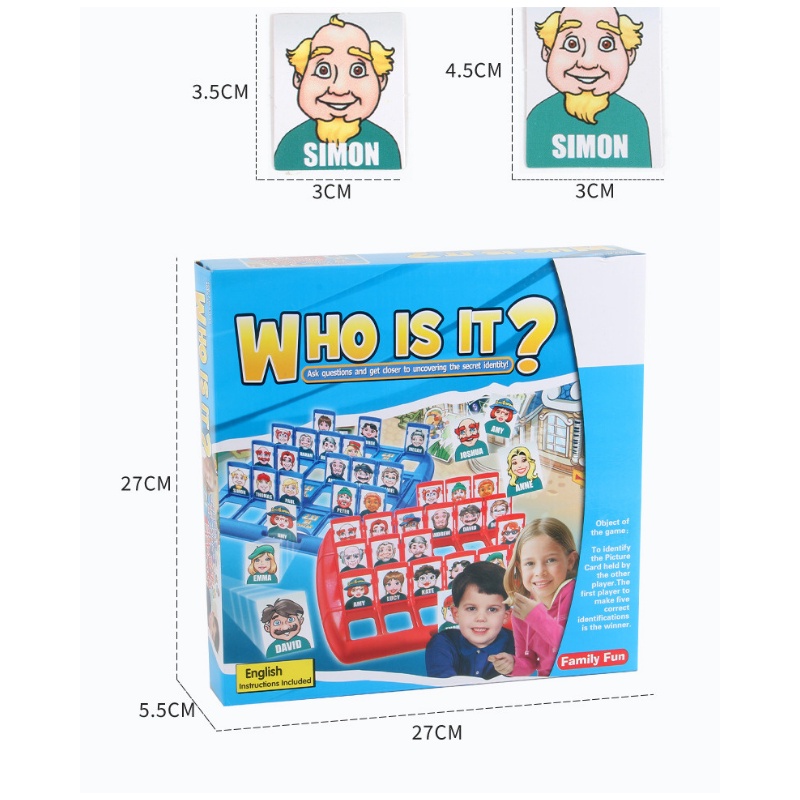 Trò chơi board game who is it classic tôi là ai 480 thẻ 2 người chơi vui nhộn giảm stress B4KIDS - L9