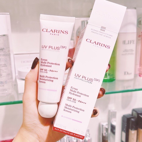 Clarins Kem Chống Nắng UV PLUS  Anti-Pollution SPF 50 PA+++ #Rose  2ml-10ml