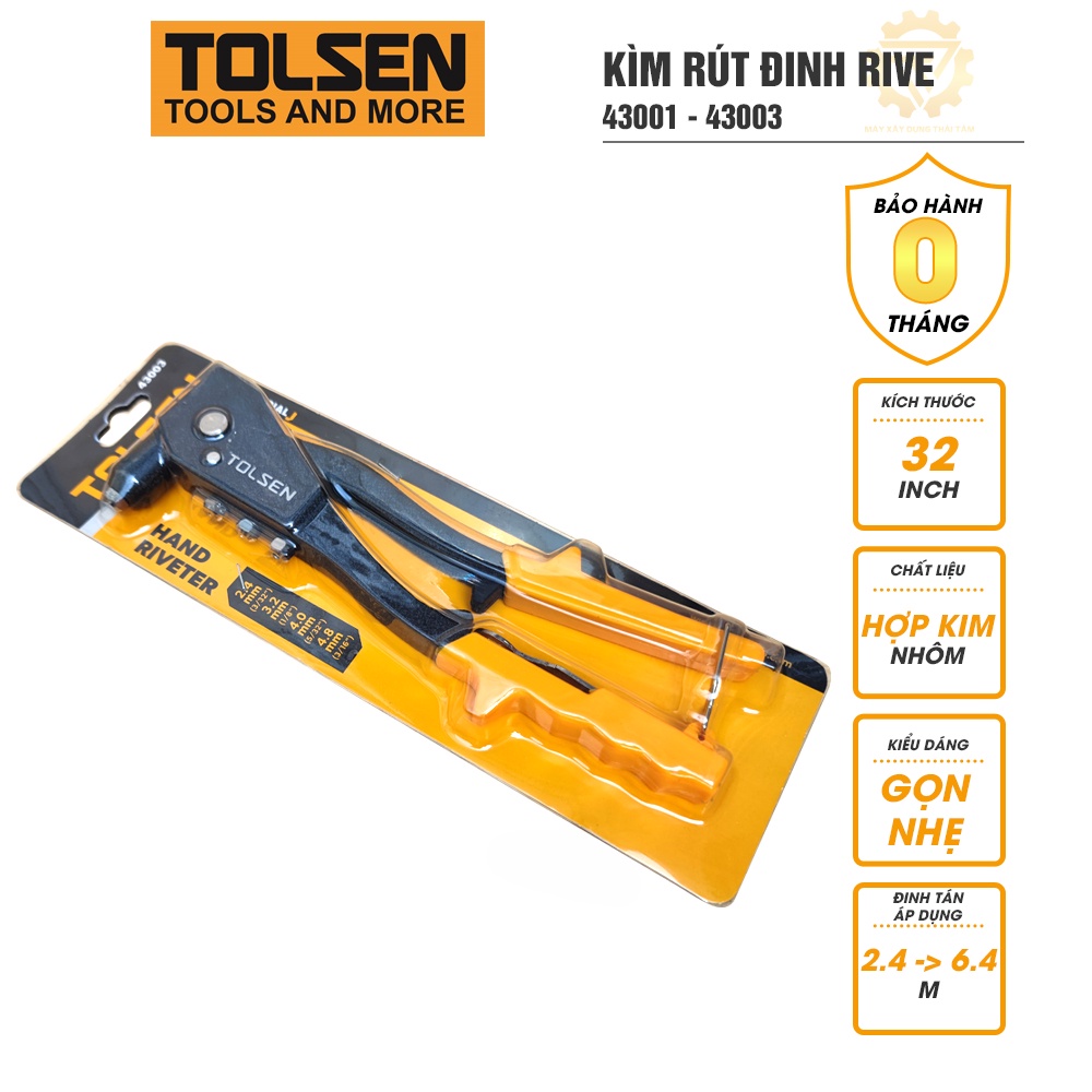 Kìm bấm rút đinh Rive TOLSEN 43001, 43003