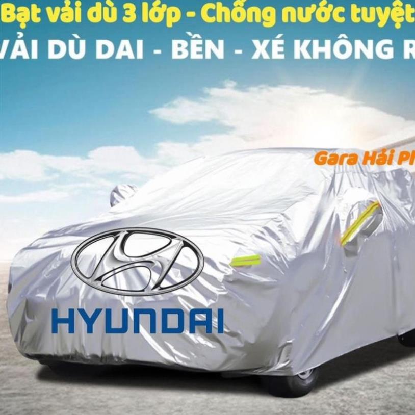 Bạt Phủ Ô Tô Vải Dù Hyundai I10, I20, I30, Accent, Santafe, Tucson, Kona