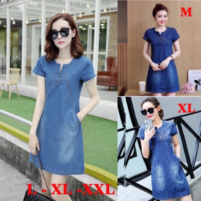 Đầm jean phối túi | BigBuy360 - bigbuy360.vn