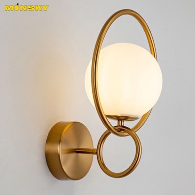 Đèn tường MONSKY TECKE cao cấp trang trí nhà cửa sang trọng - kèm bóng LED chuyên dụng.