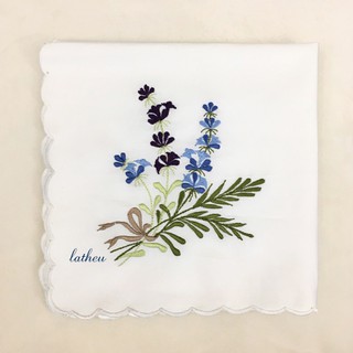 Khăn tay Lavender (khăn thêu, khăn mùi xoa)
