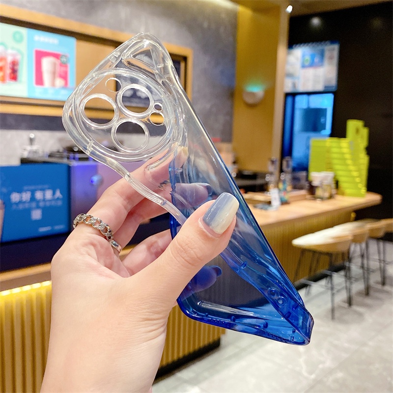 Ốp Điện Thoại TPU Mềm Trong Suốt Chống Sốc Màu Gradient Cho iPhone 13 12 11 Pro Max XS Max X 8 7 Plus