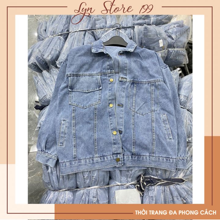 [Ảnh/Video Thật] Áo Khoác Bò Nam Nữ Áo Jeans Nam Nữ UNISEX Form Suông 1 Màu Freesize Mã A75