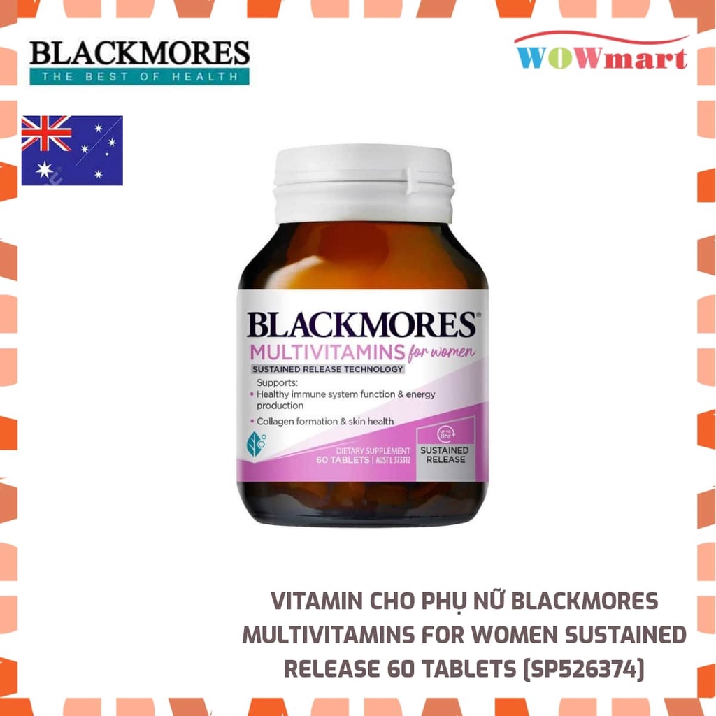 Vitamin cho phụ nữ Blackmores Multivitamins For Women Sustained Release 60 Tablets