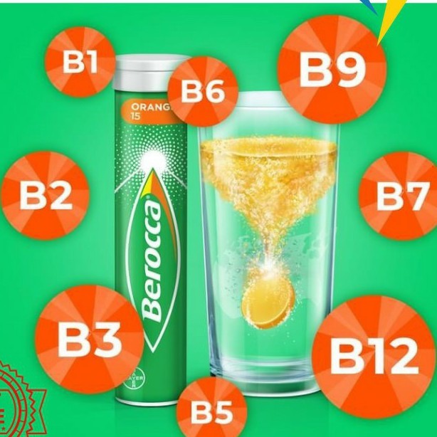 Viên Sủi Bổ Sung Vitamin C và Khoáng Chất Berocca Performance Orange Multivitamin Hộp 10 Viên