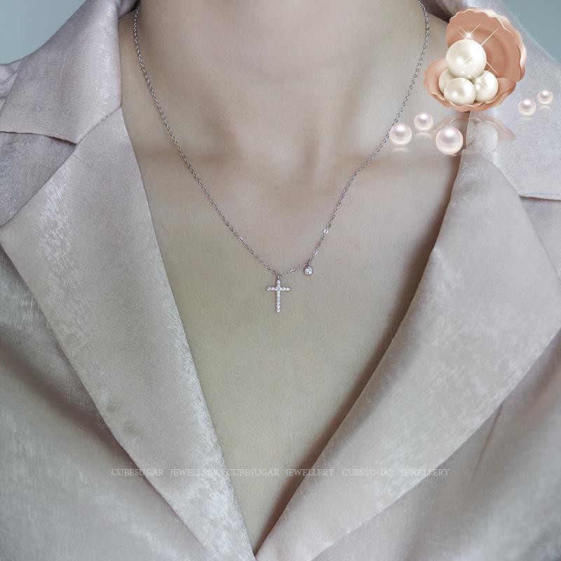 ▩۞925 sterling silver cross dây chuyền ý nghĩa cao của chuỗi xương đòn