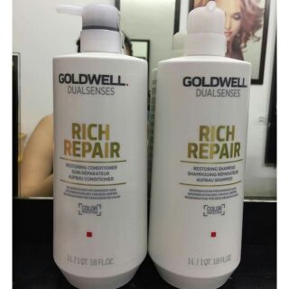 Gội xả goldwell rich repair phục hồi tóc siêu mượt 1000ml