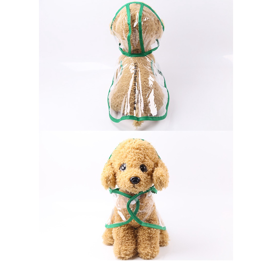 Áo Mưa Trong Suốt Nhiều Màu Cho Thú Cưng Chó Mèo