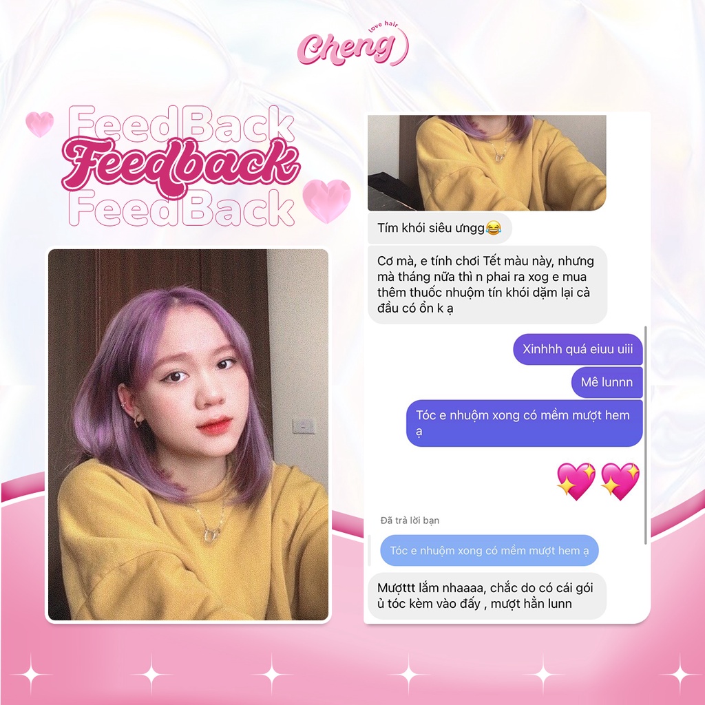 Thuốc nhuộm tóc TÍM KHÓI SÁNG | Chenglovehair, Chenglovehairs