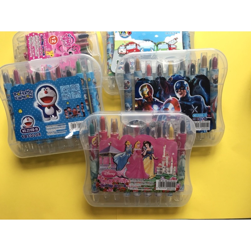 Bút sáp màu vặn 12/18/24 màu Cao cấp