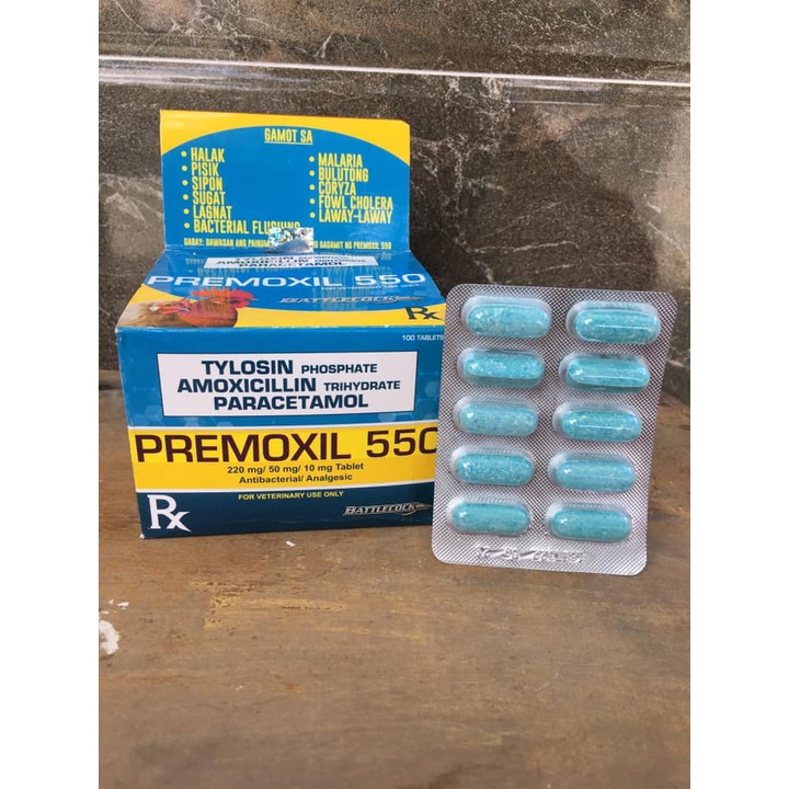 PREMOXIL 550 thuốc trị tang, khò khè, sổ mũi dành cho gà đá.