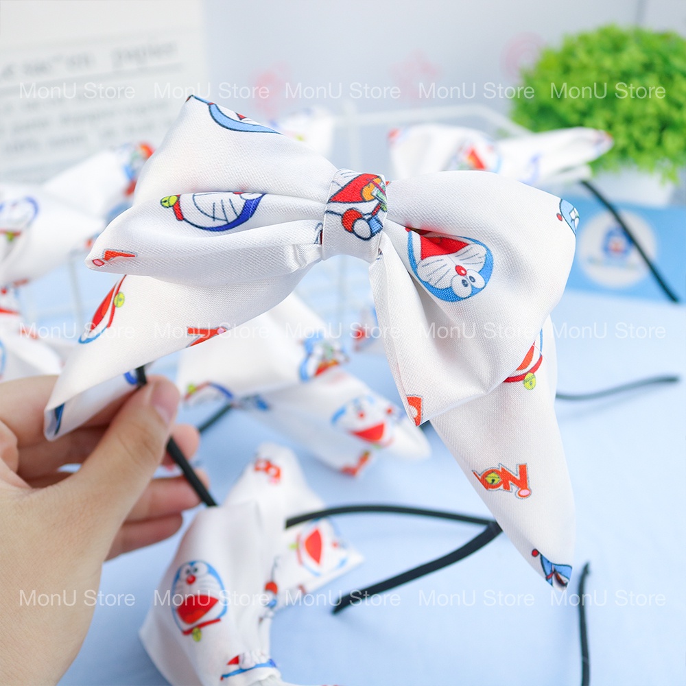 Cài tóc nơ vải lụa DORAEMON DOREMON dễ thương cute MON0214